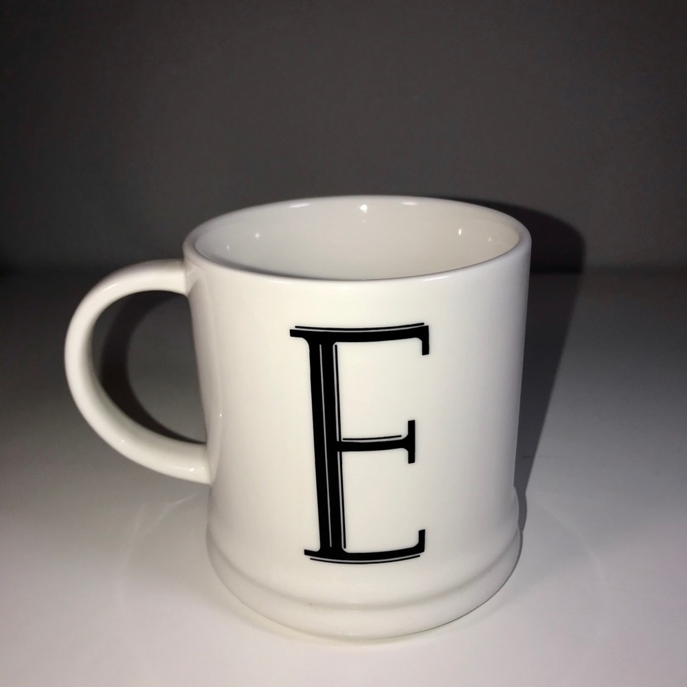 Capital Letter E White Coffee Mug